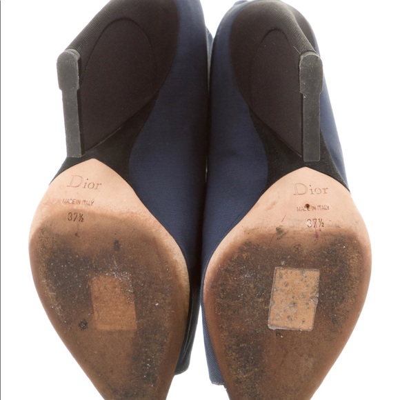 Christian Dior Brooklyn Peep-Toe Lace-Up Booties - Picture 4 of 4